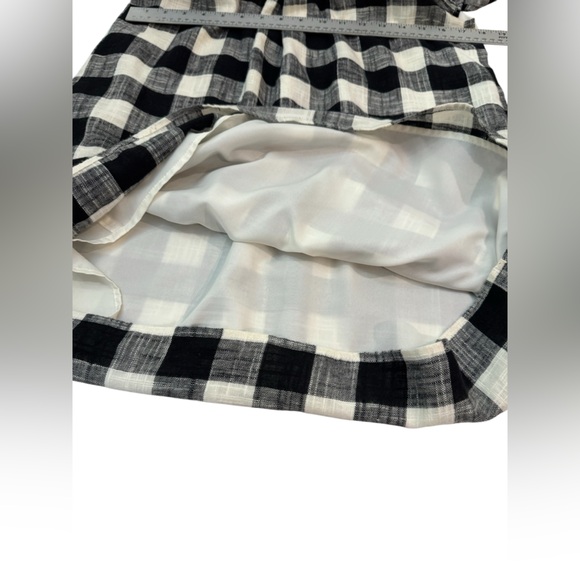 Corey Lynn Calter Black White Gingham Off Shoulder Dress S Anthropologie Style - Picture 7 of 12